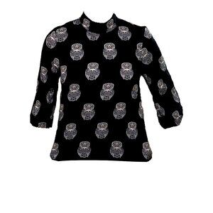 Skull printed 3/4th sleeve blouse